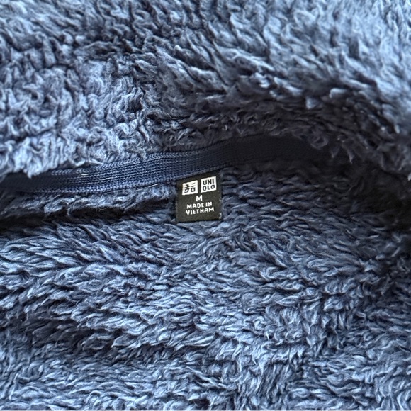 Uniqlo Navy Sherpa Fleece Full Zip Jacket – Size M - Picture 6 of 6